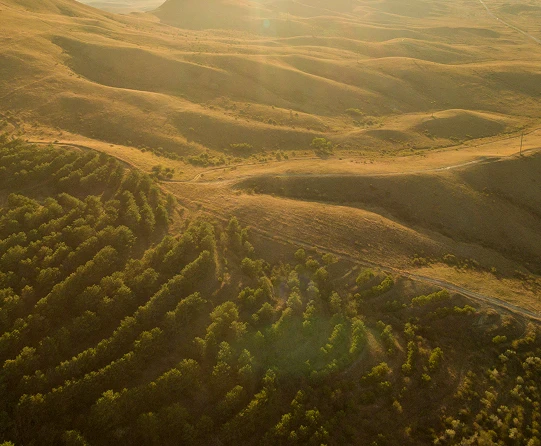 Paisaje aereo en crimea